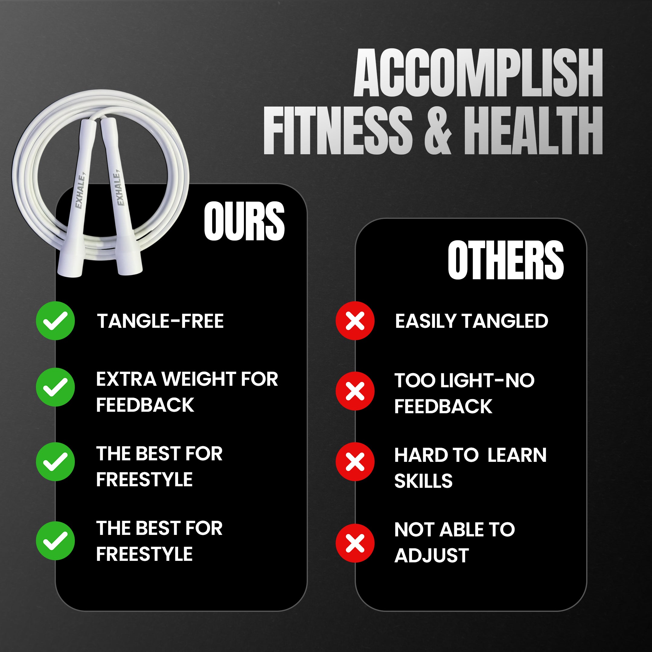 EXHALE™ Performance Jump Rope